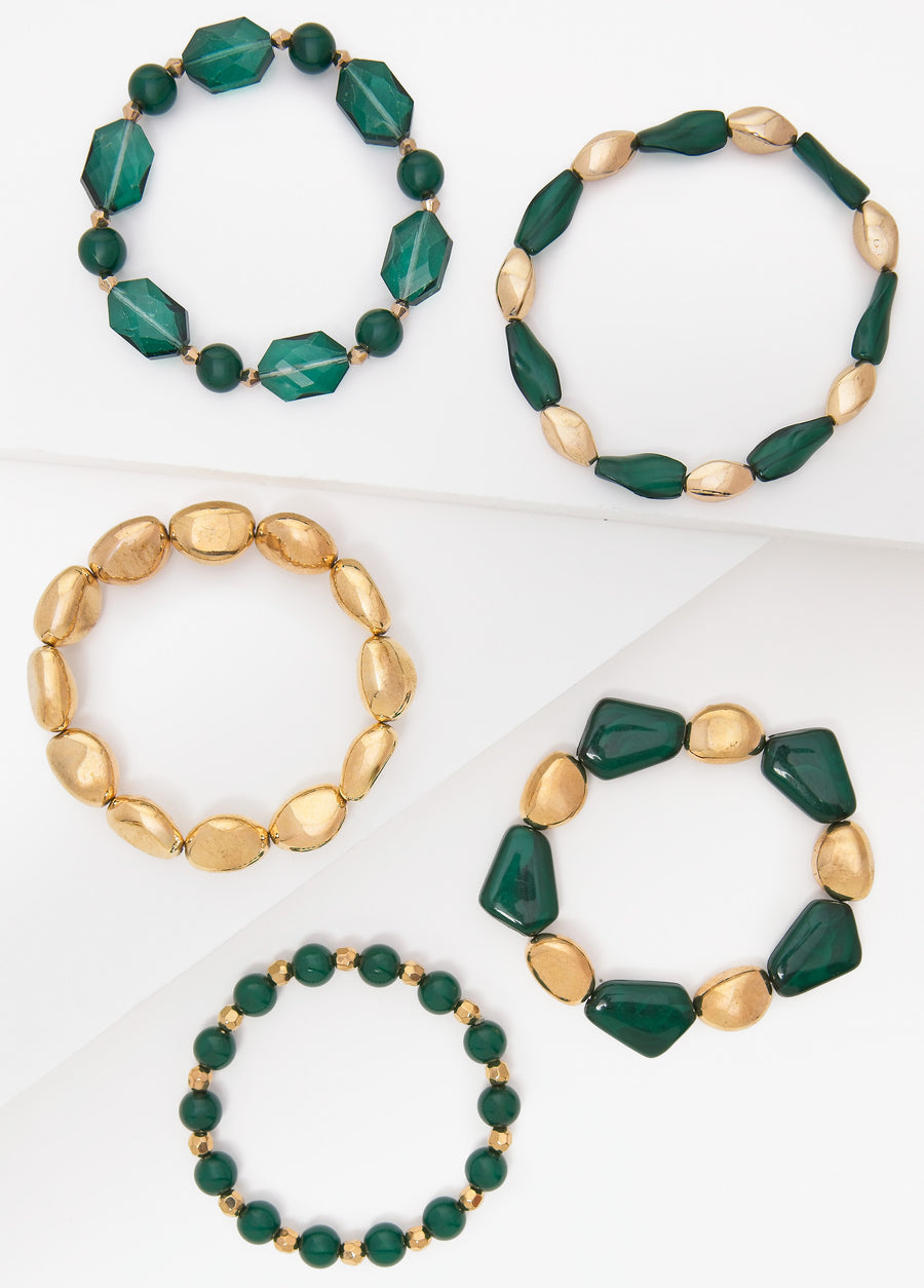 Marbled Stone Bracelet Set