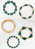 Marbled Stone Bracelet Set