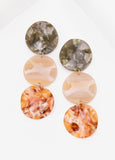 Marbled Tri Tone Earrings