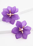 Beaded Flower Stud Earrings