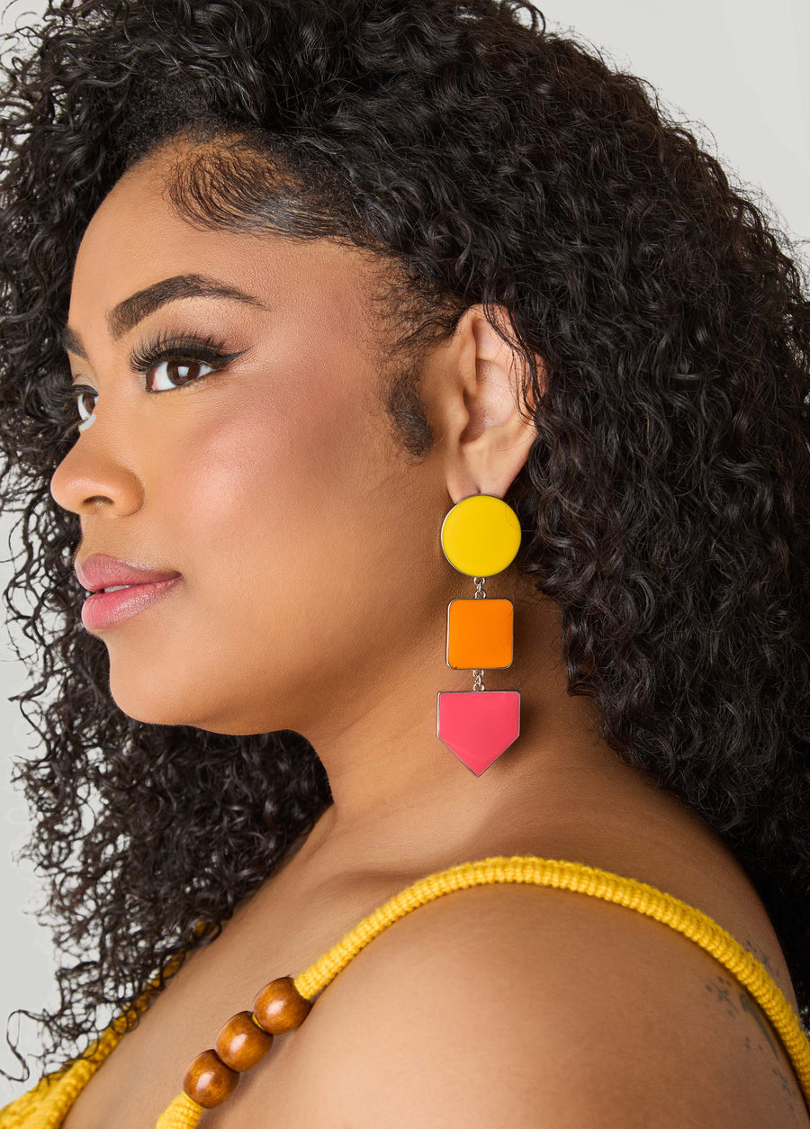 Colorblocked Dangle Earrings