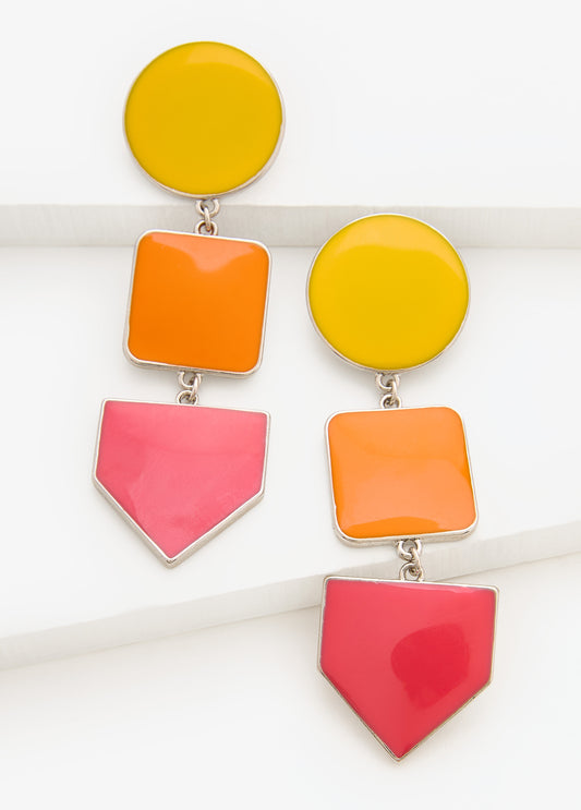 Colorblocked Dangle Earrings