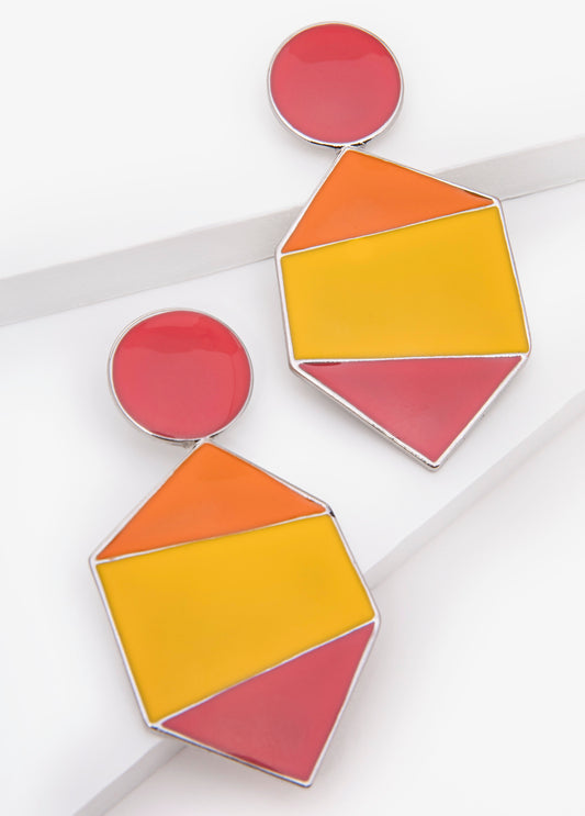 Dangle Colorblocked Earrings