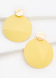 Glittered Disk Earrings