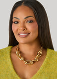 Gold Tone Chain Link Necklace