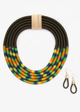 Threaded Necklace And Earrings Set