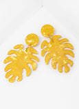 Marbled Leaf Drop Earrings