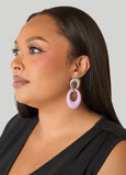 Textured Coated Ring Earrings