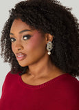 Square Faux Pearl Earrings
