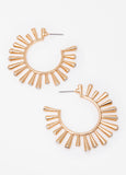 Crystal Sun Hoop Earrings