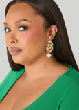 Gold Tone Teardrop Earrings