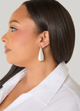 Silver Tone Teardrop Earrings
