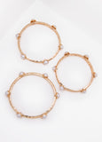 Faux Pearl Stretch Bracelet Set