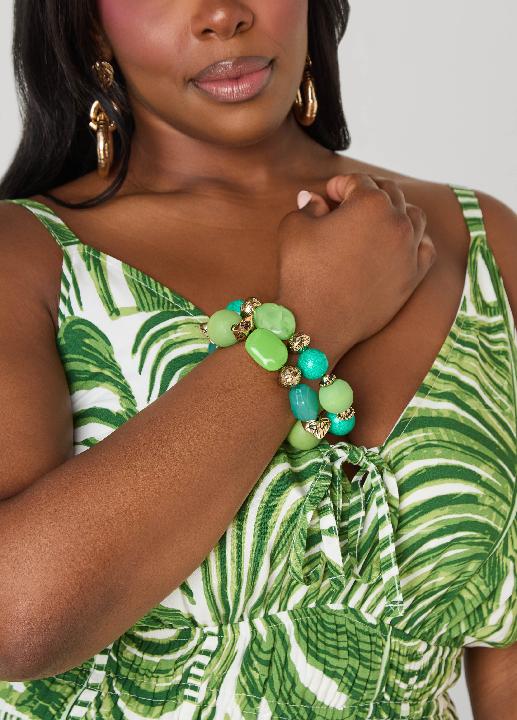 Textured Beaded Bracelet Set