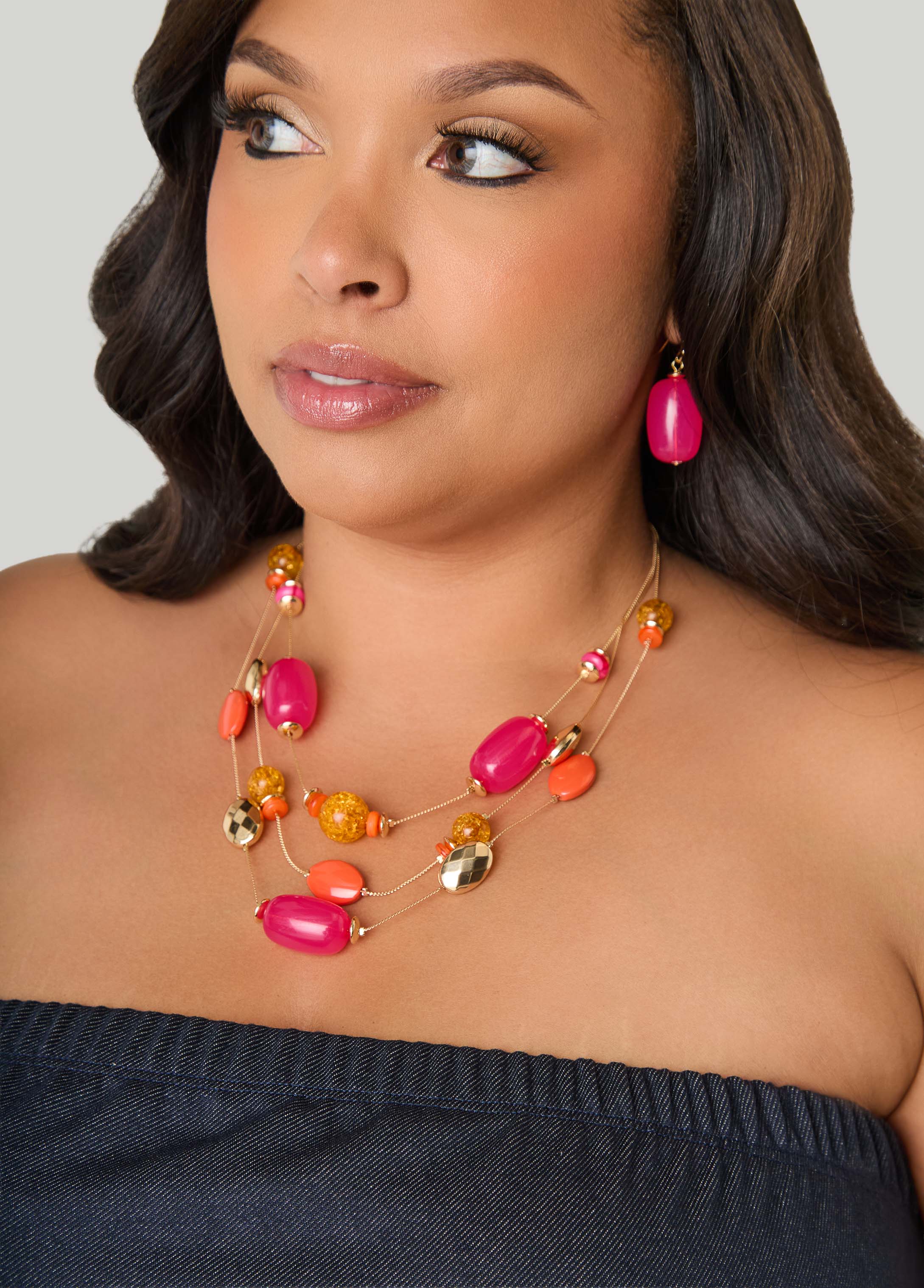 Three Strand Necklace Set