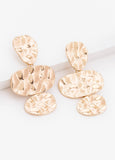 Hammered Gold Drop Earrings
