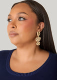 Hammered Gold Drop Earrings