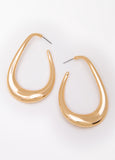 Sculpted Gold Hoop Earrings
