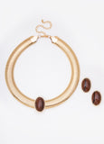 Stone Pendant Collar Set