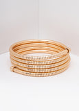 Textured Gold Tone Wrap Bracelet