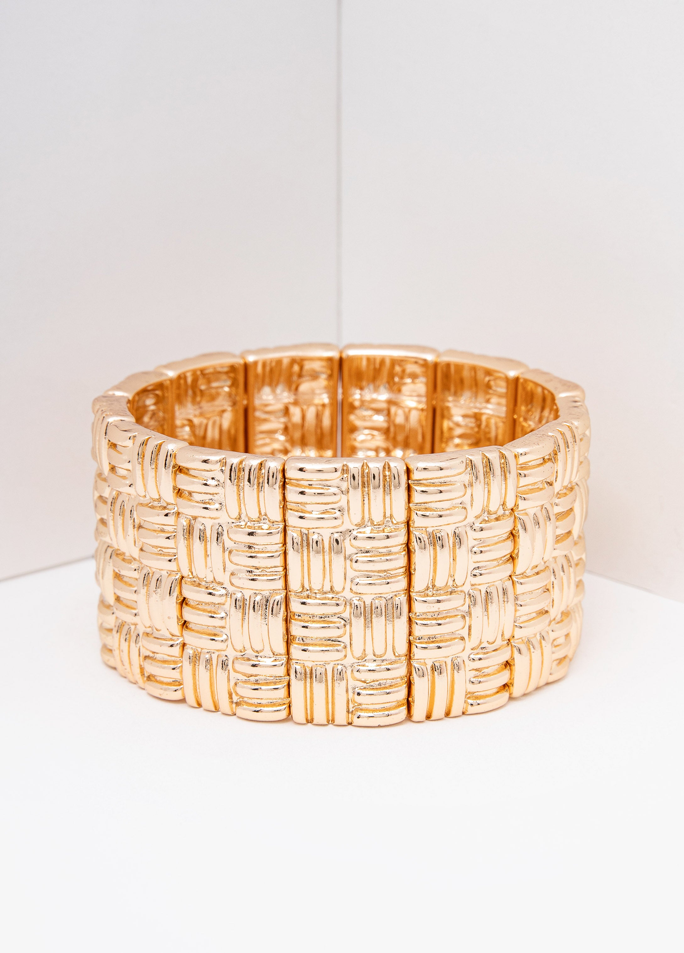 Textured Gold Tone Bracelet
