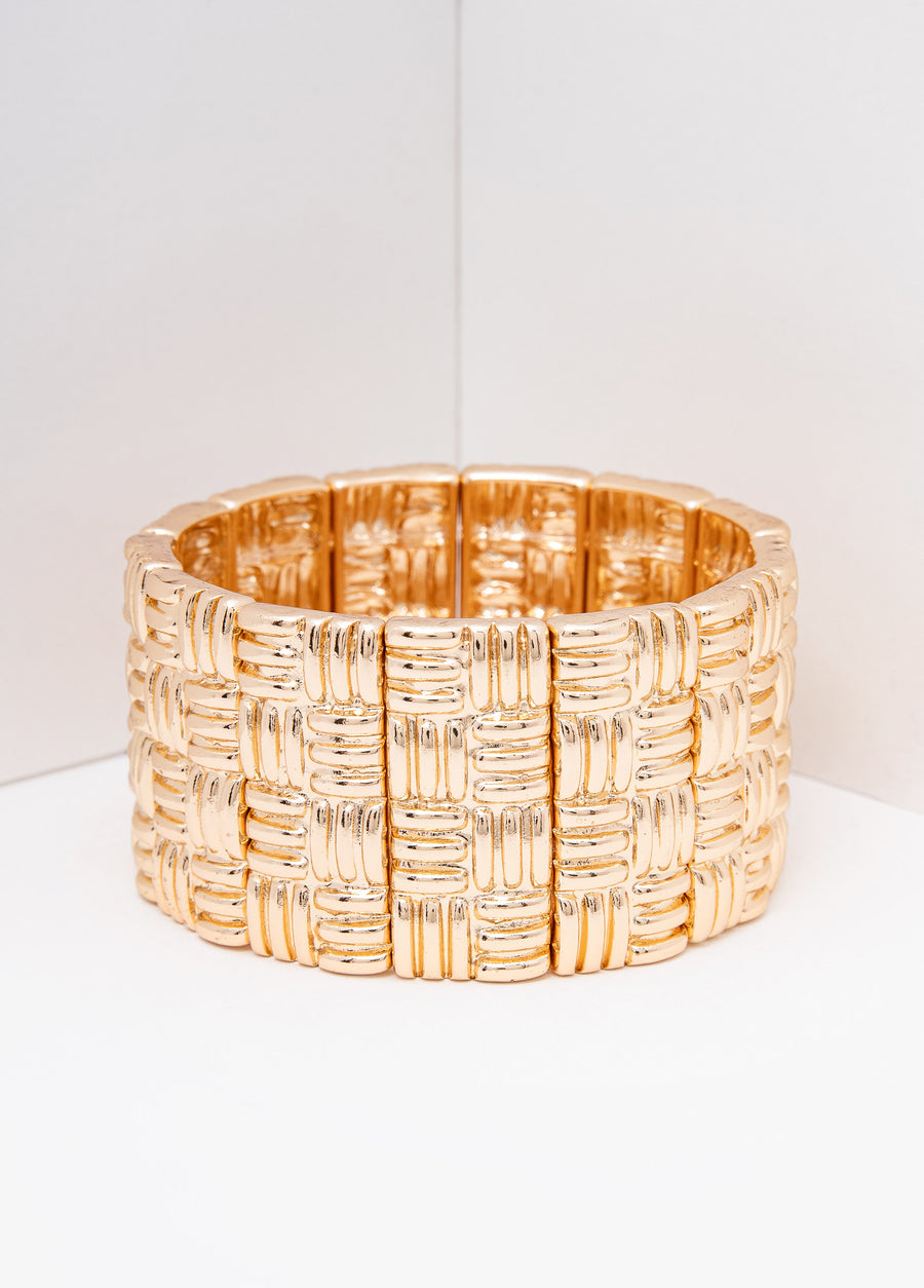 Textured Gold Tone Bracelet