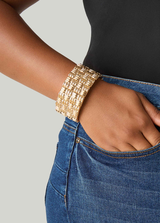 Textured Gold Tone Bracelet