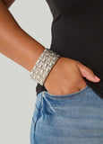 Textured Silver Tone Bracelet