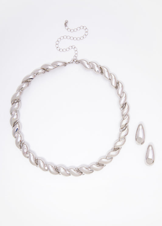 Silver Tone San Marco Necklace Set