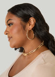 Twisted Gold Tone Necklace Set