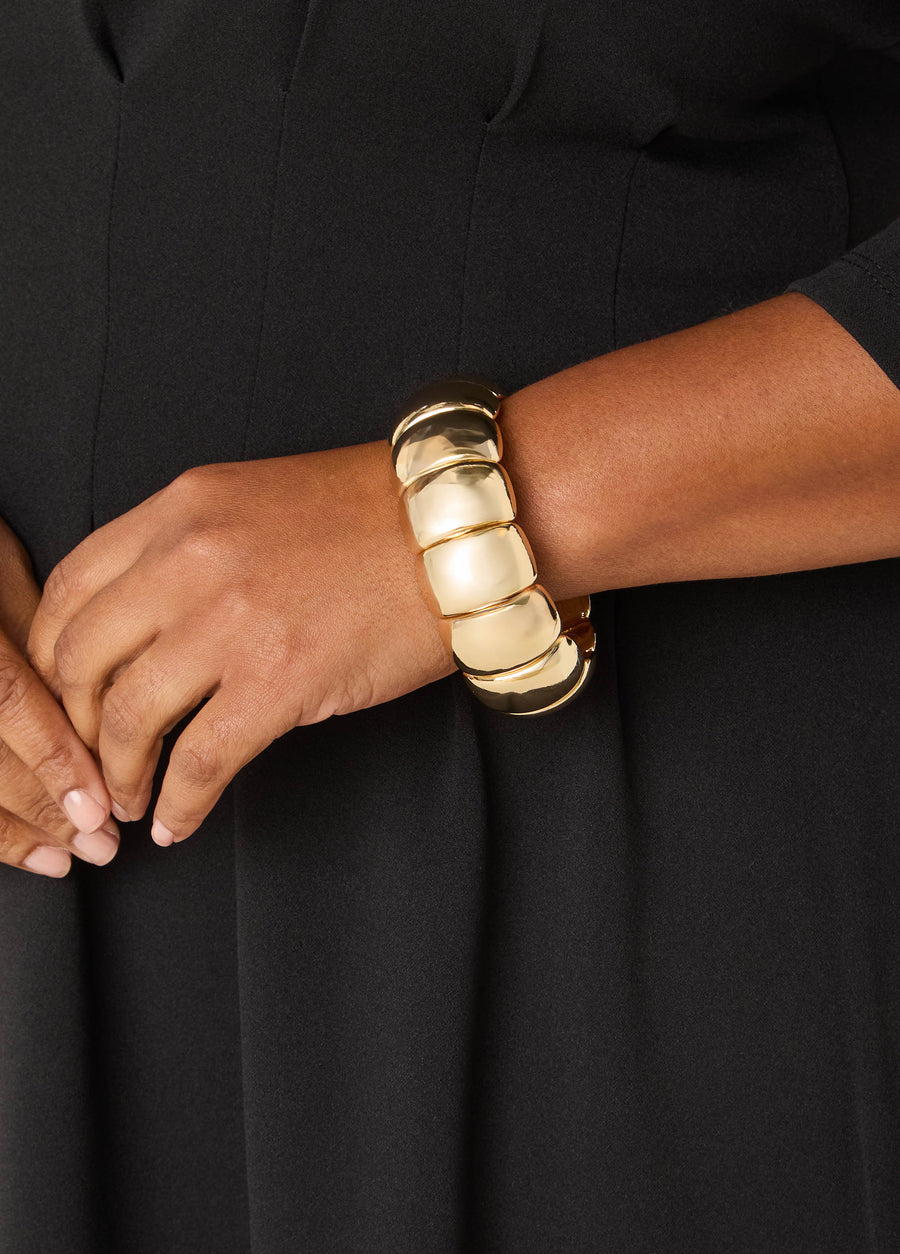 Gold Tone Stretch Bracelet