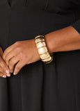 Gold Tone Stretch Bracelet