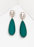 Teardrop Bead Clip On Earrings