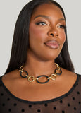 Braided Faux Leather Necklace