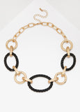 Braided Faux Leather Necklace