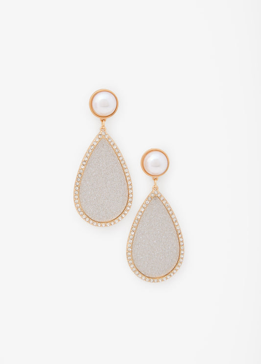 Glittered Teardrop Earrings