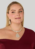 Glittered Teardrop Necklace