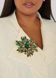 Flower Crystal Brooch