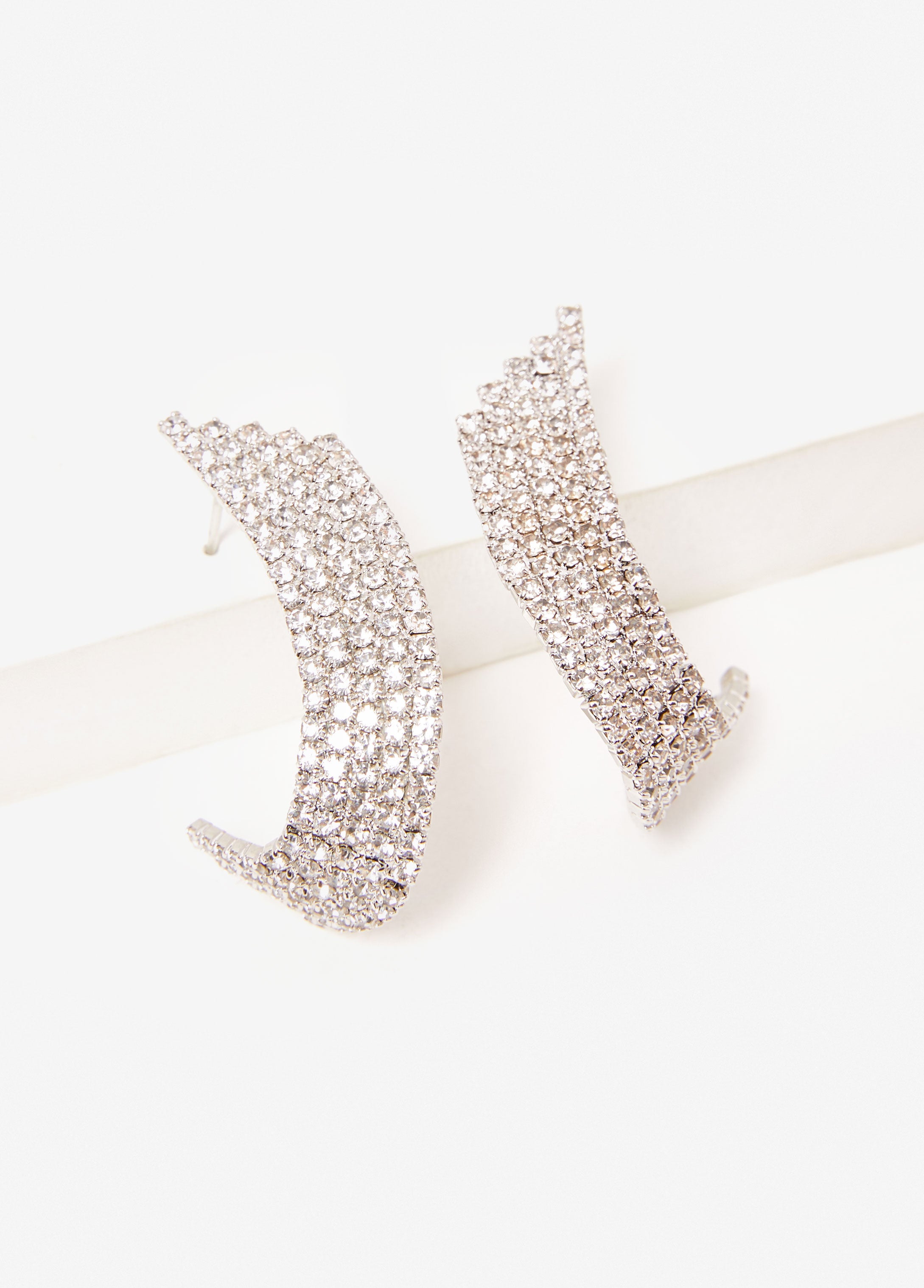 Crystal Oval Earrings