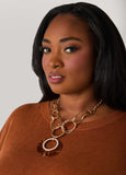 Layered Ring Necklace Set