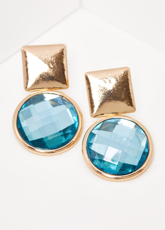 Crystal Drop Clip On Earrings