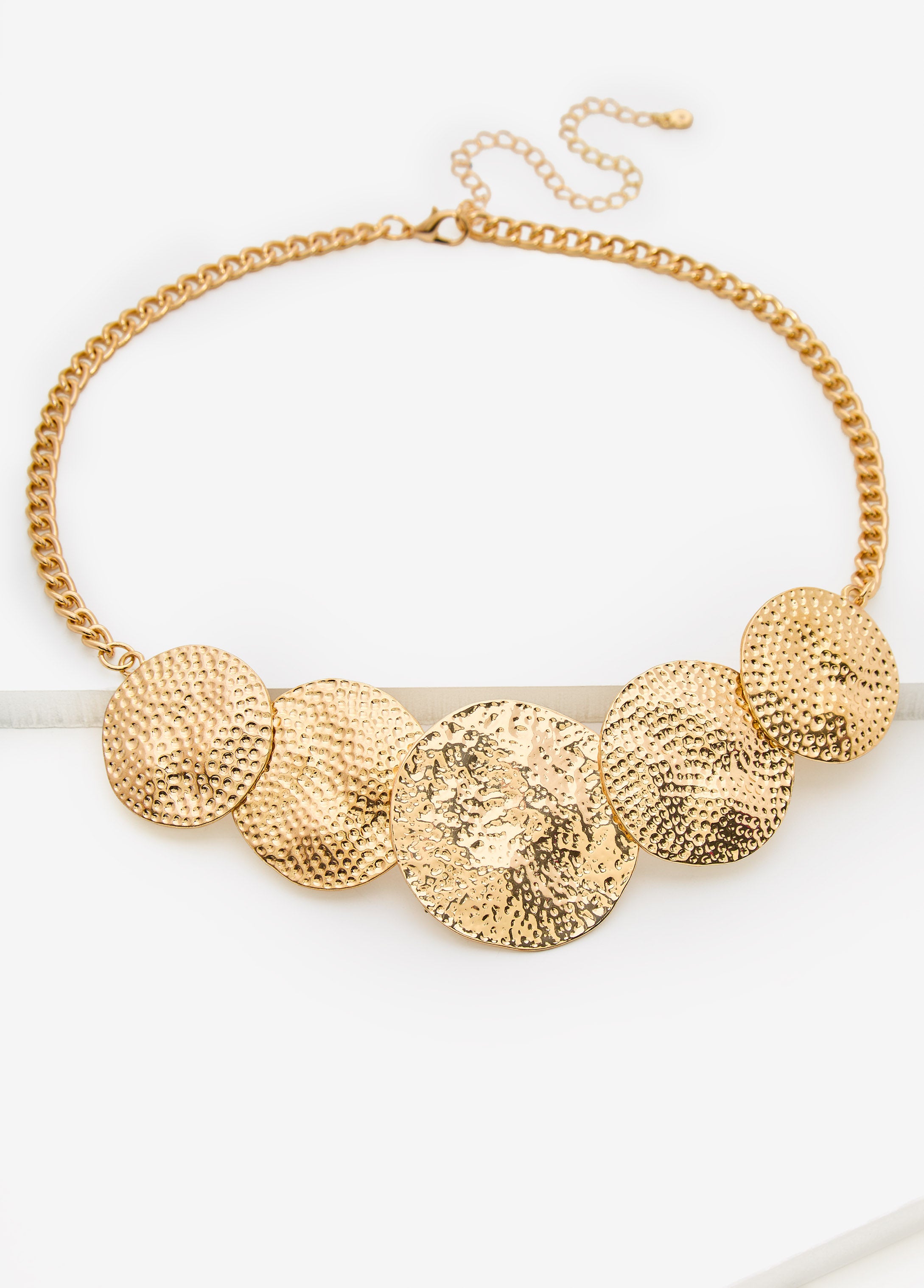 Hammered Disc Necklace