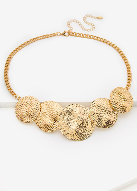 Hammered Disc Necklace