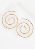 Gold Tone Swirl Earrings