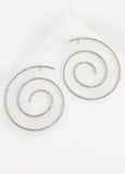 Silver Tone Swirl Earrings