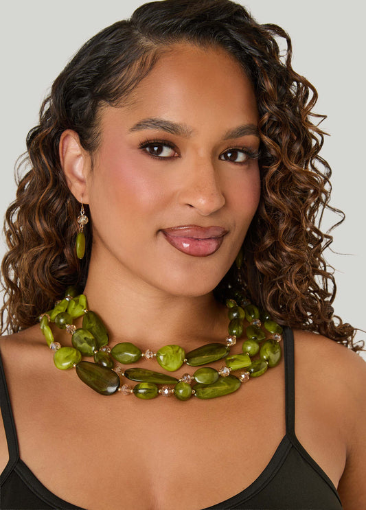 Layered Beaded Necklace Set