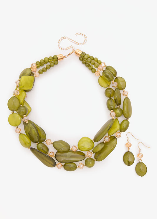 Layered Beaded Necklace Set