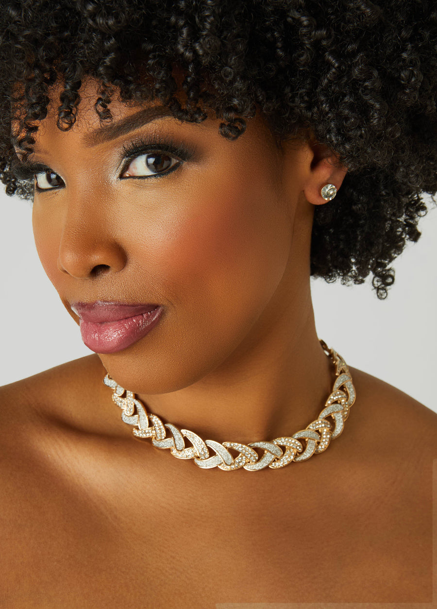 Braided Crystal Necklace