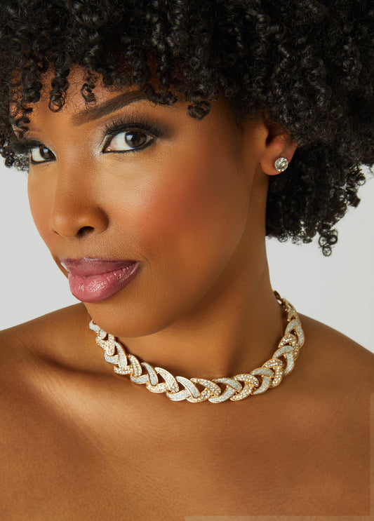 Braided Crystal Necklace