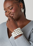 Faux Pearl Wrap Bracelet